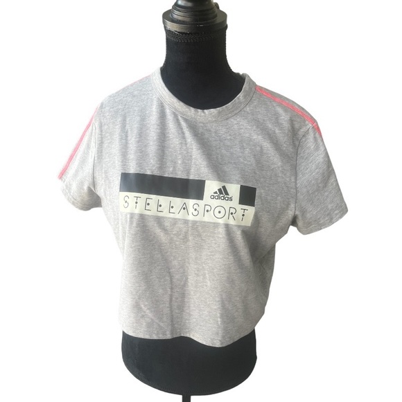 ADIDAS X STELLA MCCARTNEY Grey T-shirt Women’s size Large - Picture 1 of 10